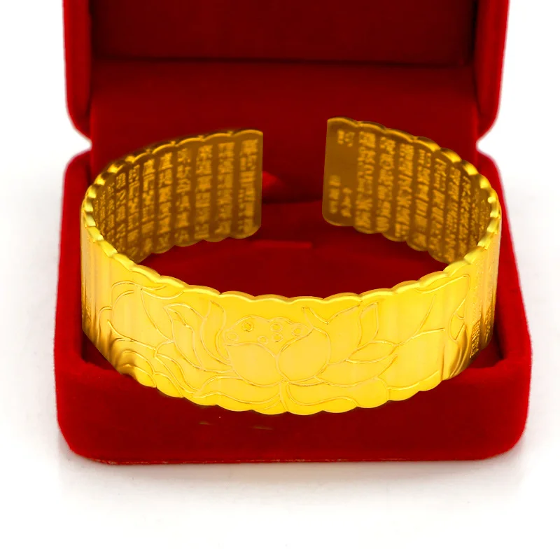 

24k Yellow Gold Super 19mm Wide Men Gentleman Shape Bracelet for Men Gold Bracelet Bangle Birthday Fine Jewelry Gift 2021 Trend