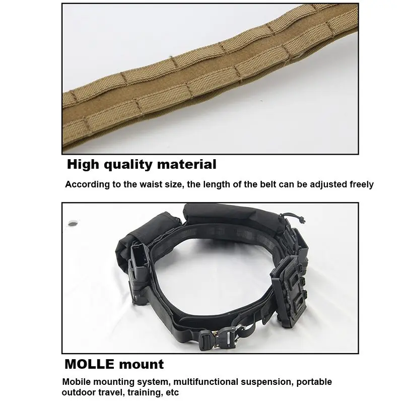 

NEW Military Equipment Combat Tactical Belts for Men Army Training Nylon Metal Buckle Waist Belt Outdoor Hunting Waistband
