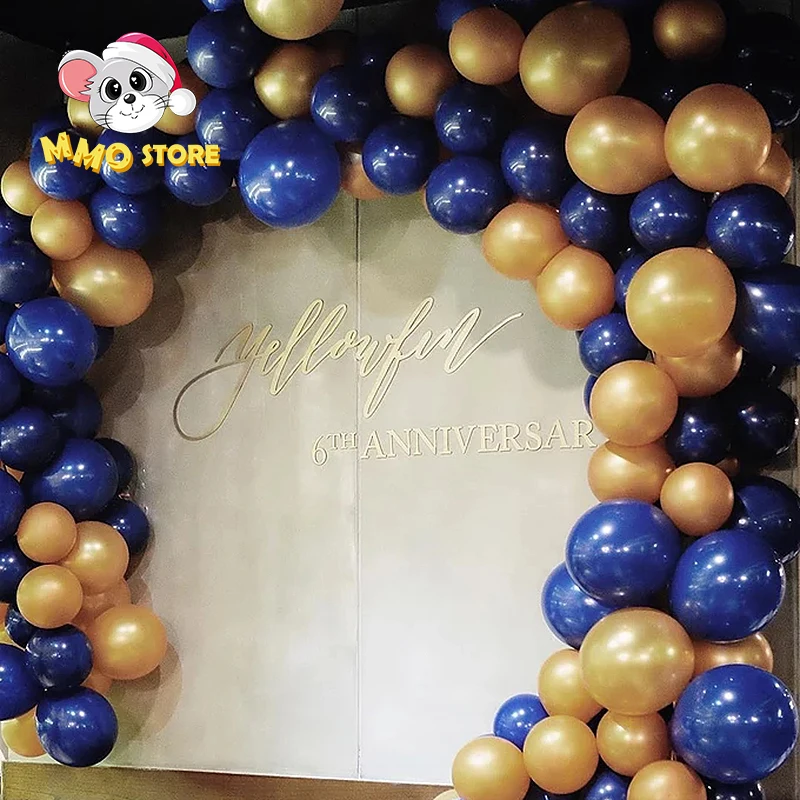 Золотой утолщенный латексный гелиевый Синий воздушный шар оптом - купить по