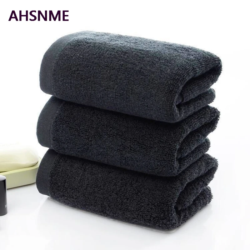 

Black Large Bath Towel Cotton Thick Shower Face Towels Home Bathroom Hotel Adults Badhanddoek Toalha de banho Serviette de bain