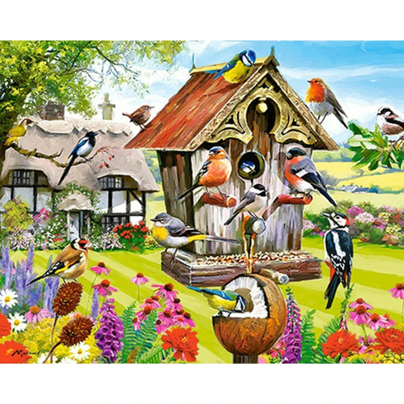 Полноформатная/круглая алмазная живопись Птичий дом вышивка из смолы 5D сделай