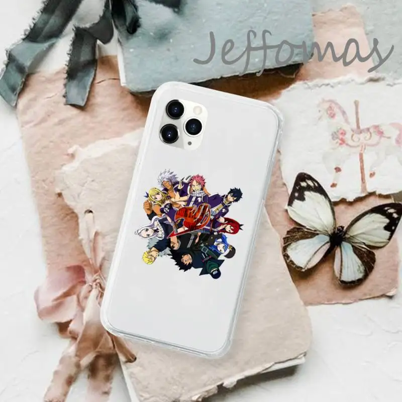

Manga Fairy Tail Phone Case Transparent for iPhone 11 12 mini pro XS MAX 8 7 6 6S Plus X 5S SE 2020 XR