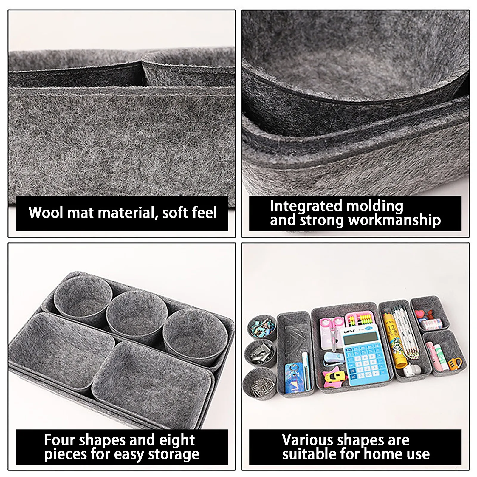 

Multi-grid Desk Drawer Arranger office Box Suit Box Desk Arrangement Storage Box Cosmetic Jewelry Storage box Set