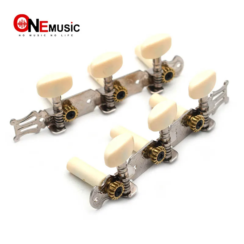 

A set of 1R1L Chrome Classical Guitar Tuning Pegs Keys Tuners Machine Heads Chrome