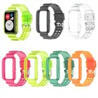 Новый прозрачный сменный силиконовый ремешок для Huawei Watch Fit оригинальный ремешок для смарт-часов аксессуары цветной браслет