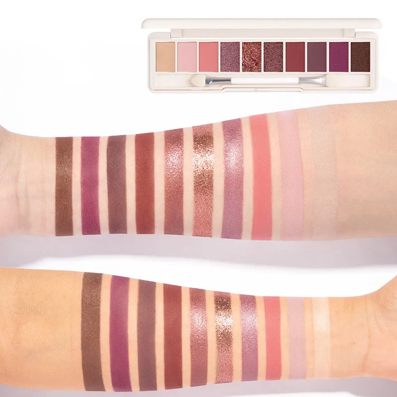 10 цветов Металлические тени для век палитра матовая телесный макияж