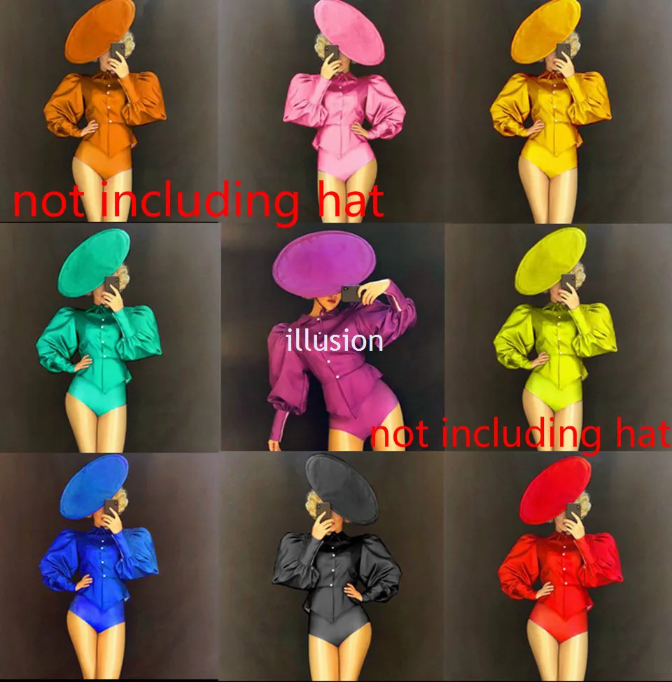 Женский костюм для выступлений винтажный из двух предметов с буффами на рукавах