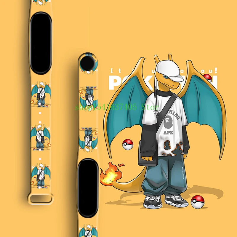 

Hot Pokemon Pikachu's Charmander watch cartoon anime graffiti style silicone printing sports bracelet toy gift