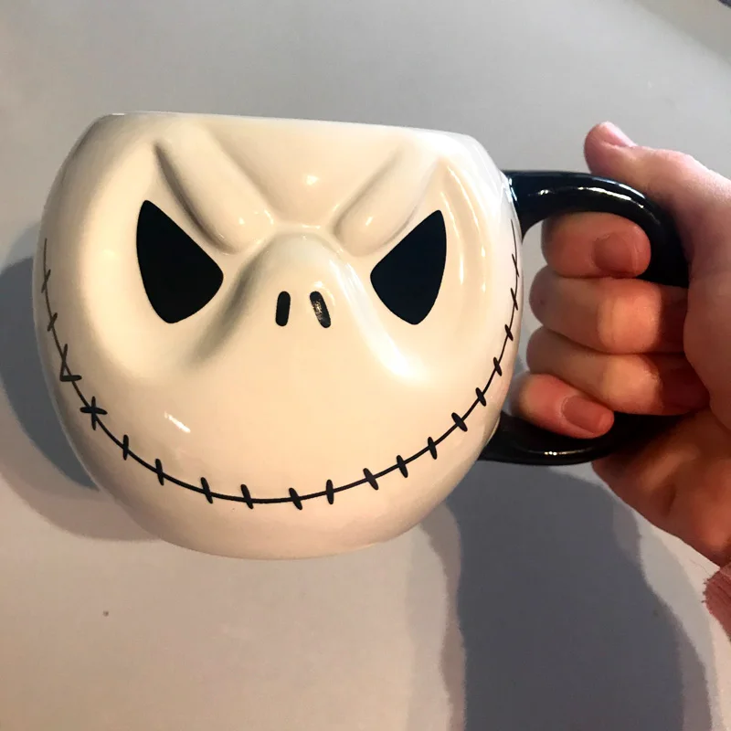 

Креативная посуда для напитков с черепом, кофейные кружки, мультяшная чашка для кофе и чая, подарок на Хэллоуин, Подарочная чашка «Кошмар пе...