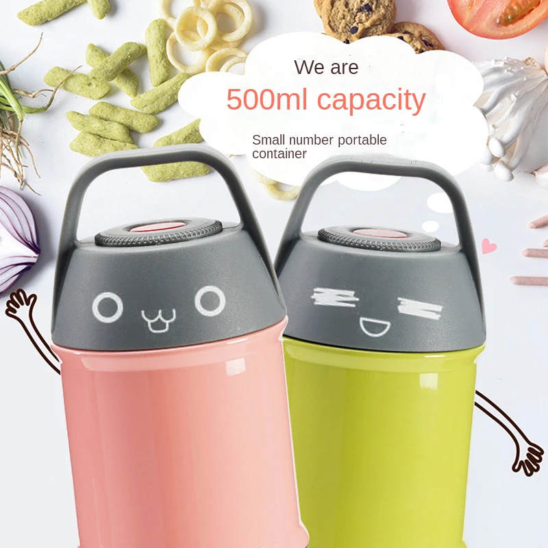 

Portable Food Thermos for Kids Stainless Steel Lunch Box of 5 Color 450ML Mini Soup Containers Vacuum Flasks Thermocup
