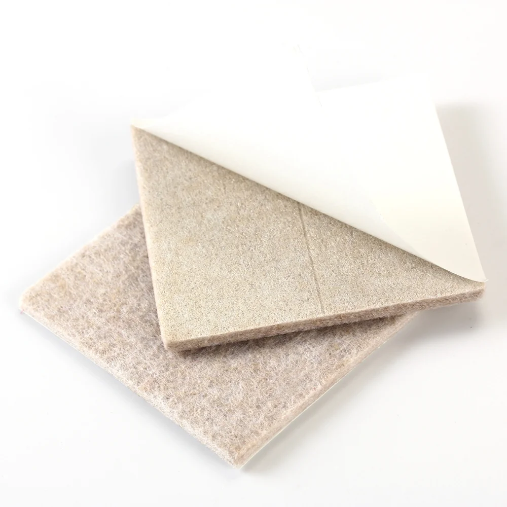 

2pcs 8.5cm Square Felt Pads Floor Protector Pad for Table Chair Furniture