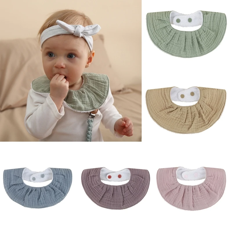 

Baby Feeding Drool Bib Collar Decoration Saliva Towel Soft Cotton Scarf Burp Cloth for Newborn Toddler