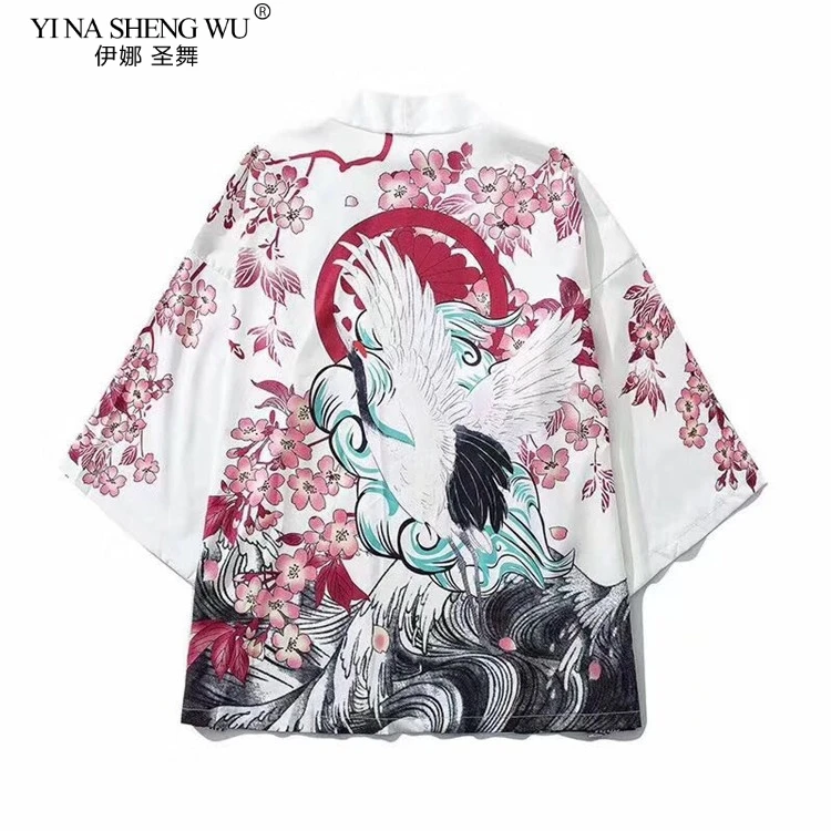 Пара кимоно юката повседневное японское пальто Мужская рубашка Harajuku кардиган