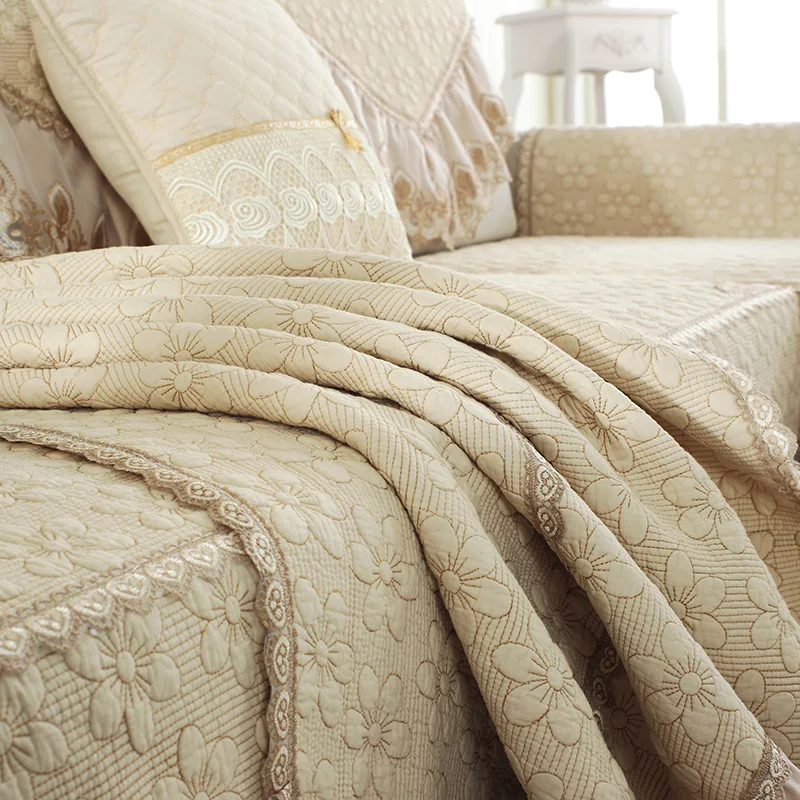 Высококачественный удобный Европейский коврик для дивана тканевая хлопковая