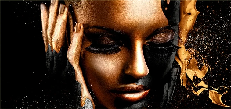 

Настенная картина "Черное золото", обнаженная женщина