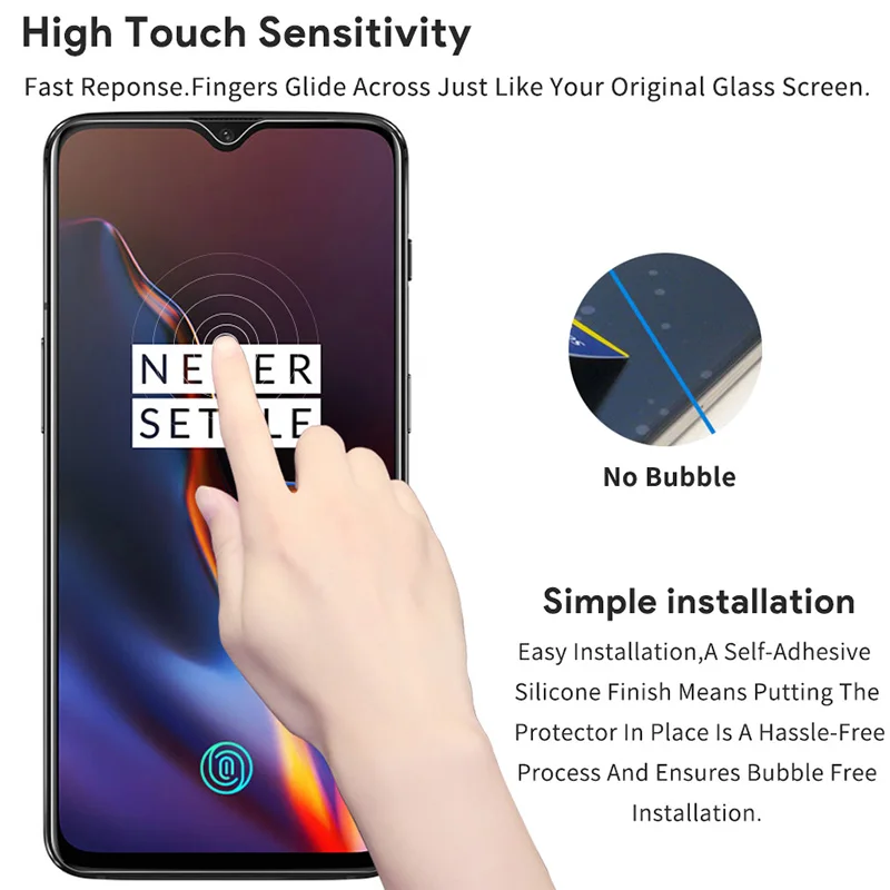 Для Oneplus 6T Защитное стекло для 6 9D закаленное защитное экрана 5T покрытие 5 передних
