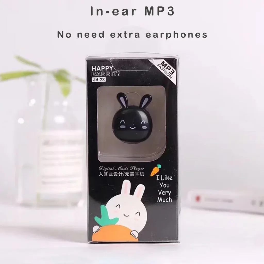 Мини наушники в форме милого мультяшного кролика MP3 плеер с поддержкой tf карты