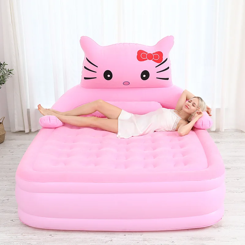 Надувная кровать толстый надувной матрас домашний двойной портативный