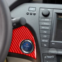 for toyota prius 2012 2015 car engine start power button frame cover trim sticker genuine carbon fiber
