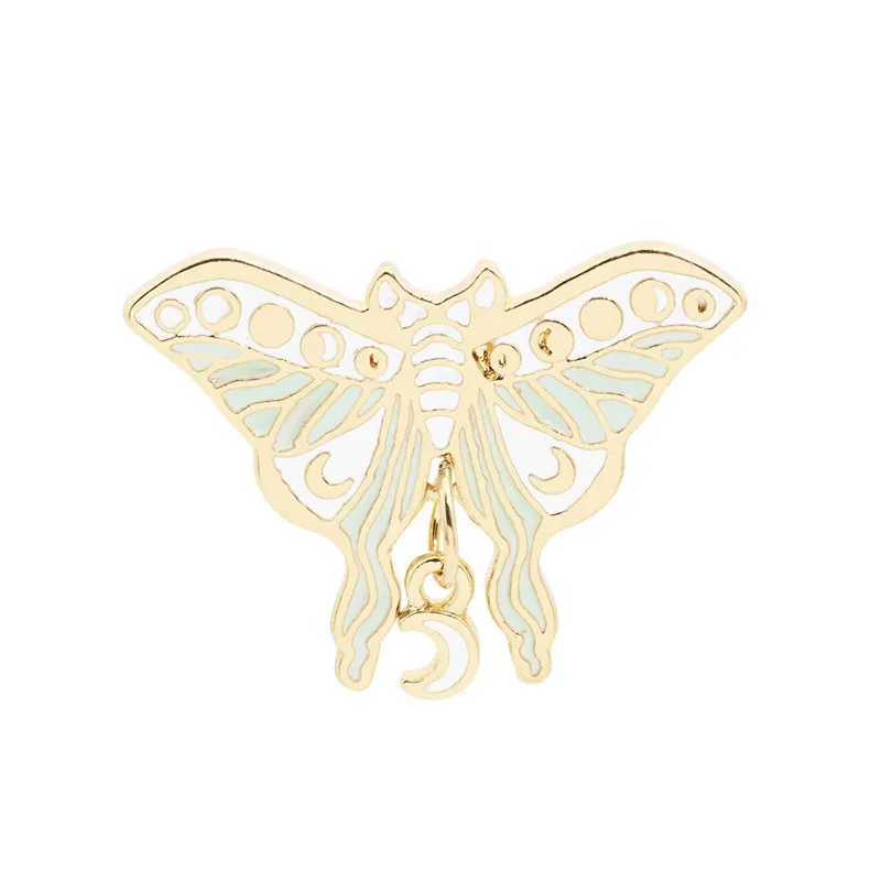 

Total Lunar Eclipse Series Brooches Butterfly Two-Color Wild Badge Lapel Pin for Women's Clothing Accessories Jewelry