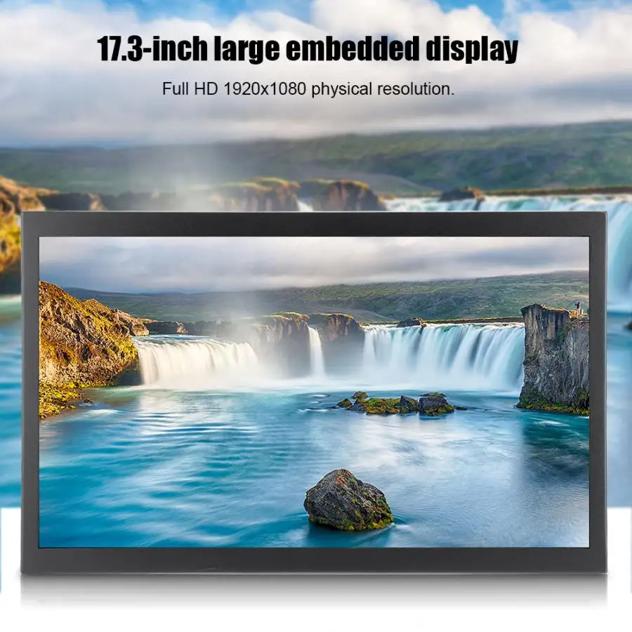 17 3 дюймовый Full HD Встроенный промышленный дисплей металлический монитор