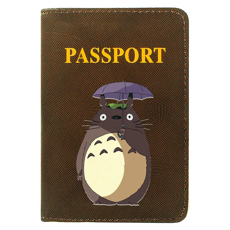

Classic Cute My Neighbor Totoro Theme Passport Cover Men Women Leather Travel ID Credit Card Hold Passport Case High Quality