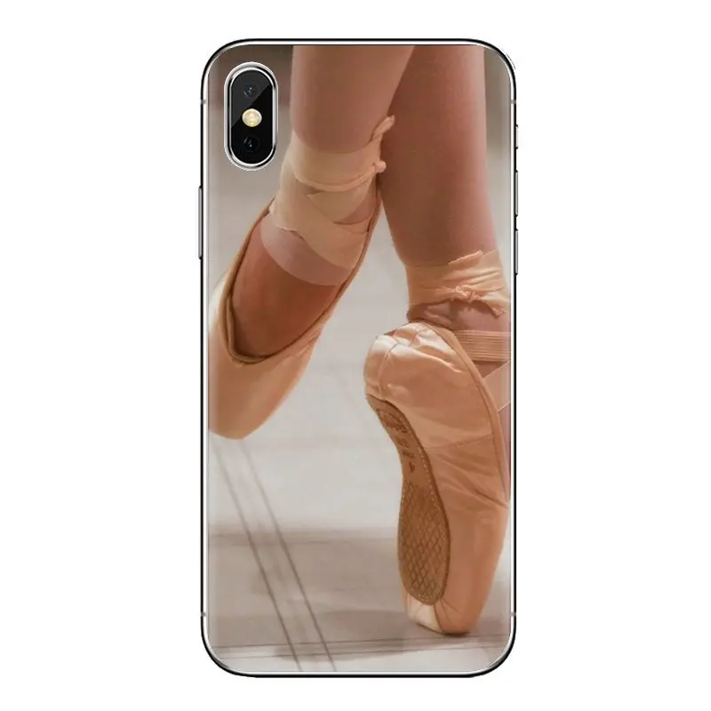 For iPhone XS Max XR X 4 4S 5 5S 5C SE 6 6S 7 8 Plus Samsung Galaxy J1 J3 J5 J7 A3 A5 TPU Cover Silk Ballet Shoes Pointe Pattern |