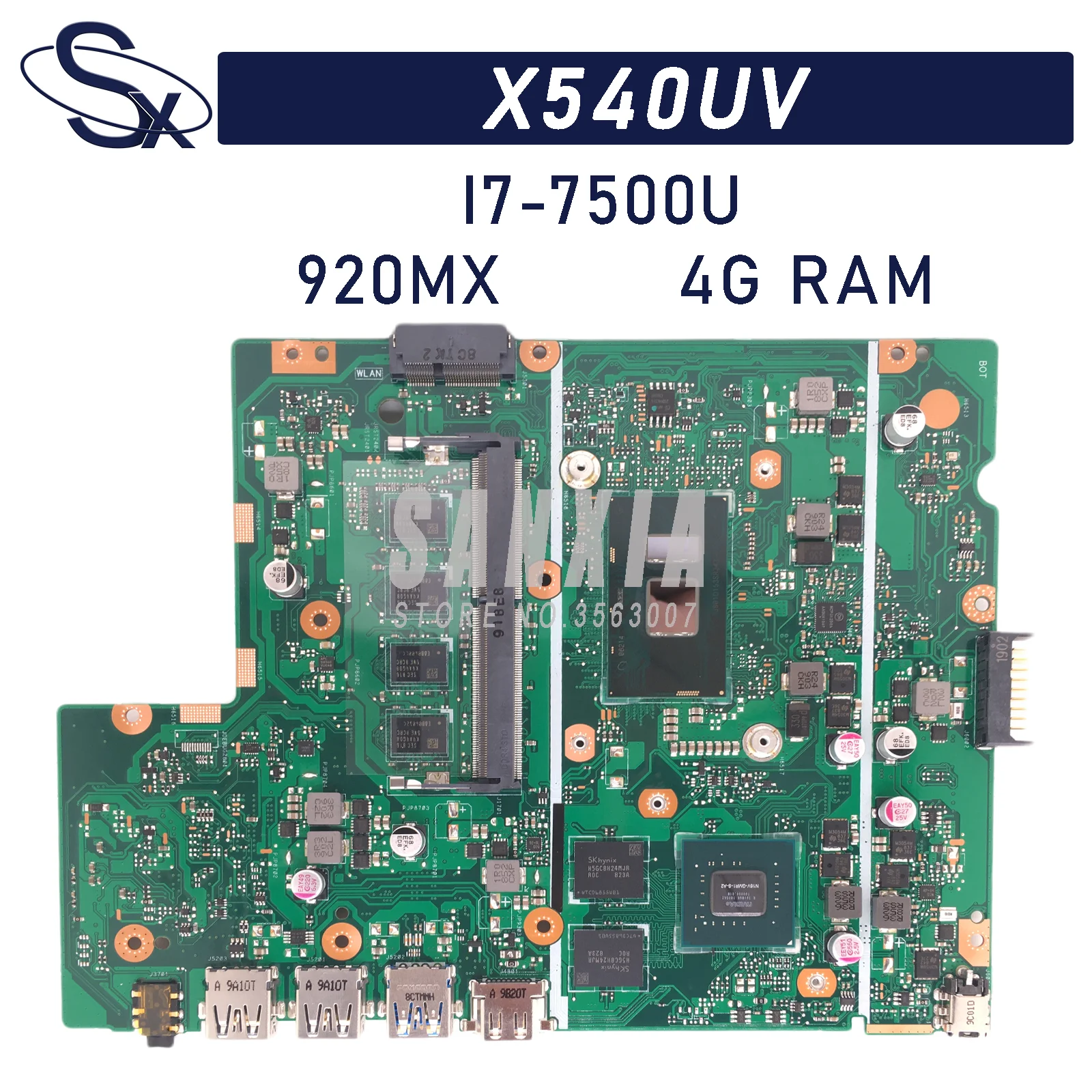 

X540UV подходит для ASUS A540U X540U X540UV X540UB материнская плата для ноутбука с Φ 920MX 4G-RAM
