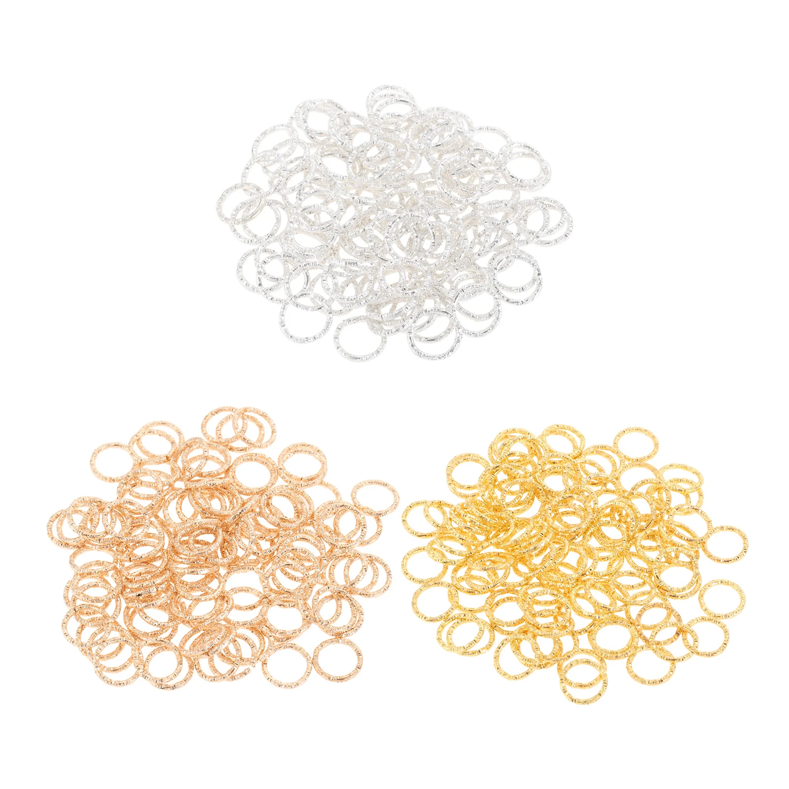 

100pcs/set Twisted Rings Metal 10mm Making Jewelry Findings Open Gap Rose Golden Silver Decor Bag/Ornament DIY Craft Hicello