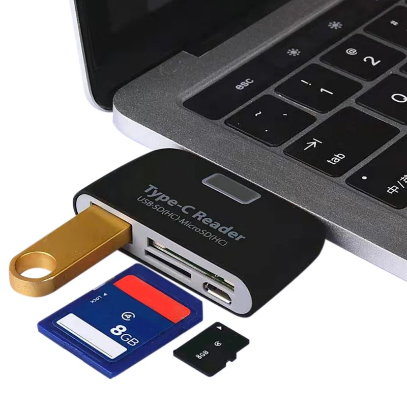 Горячий сплав TYPE C OTG портативный кард ридер SD/TF карта памяти расширение USB адаптер
