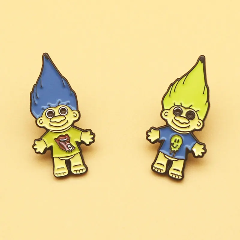 Брошь в виде троллей и эмалированная брошь анимационной пленки масвайо модные