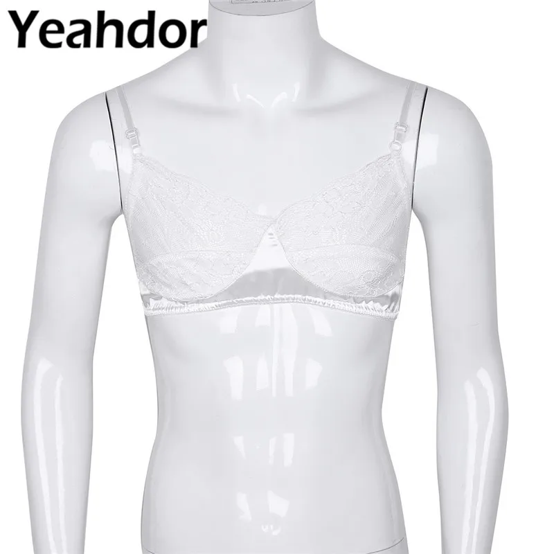 Сексуальное мужское нижнее белье без косточек для геев женское из атласа с