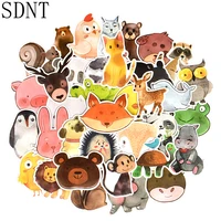 50 pcs cute animal stickers cartoon watercolor anime funny waterproof stickers toys for children diy scrapbook laptop suitcase