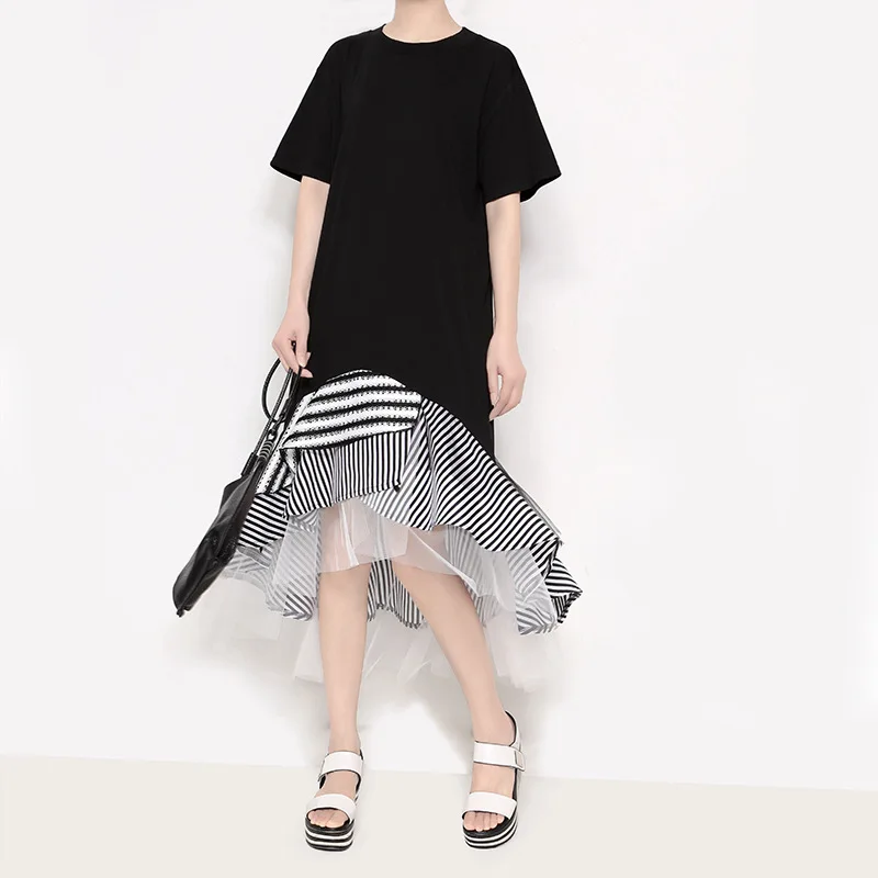 

Spring and Summer New Style Korean Fashion Women's Clothing Temperate Ruffled Chiffon Dress