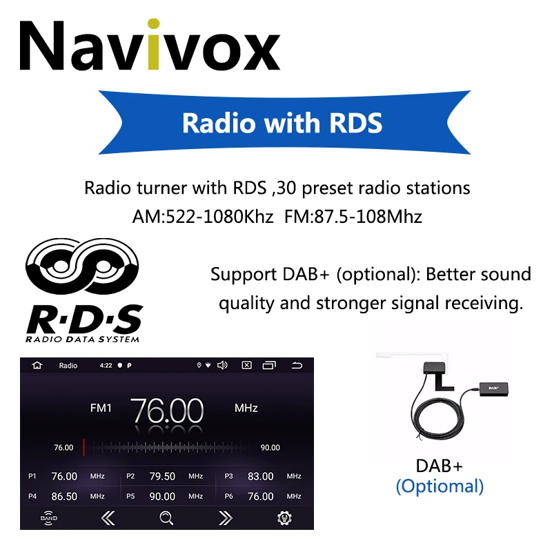Навигационный мультимедийный плеер Navivox 2Din Android 10.0 DVD GPS для Opel Vauxhall Astra Meriva Vectra Antara Zafira Corsa Agila 7" радио включено.