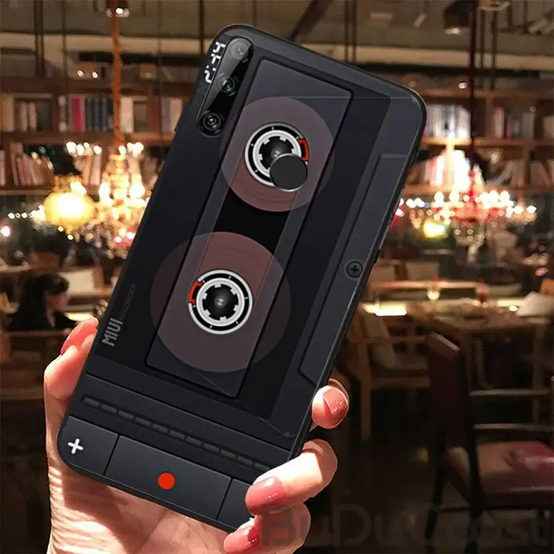 

Customary Vintage cassette Black TPU Soft Phone Case For Huawei Y5 II Y6 II Y5 Y6 Y7Prime Y9 2018 2019