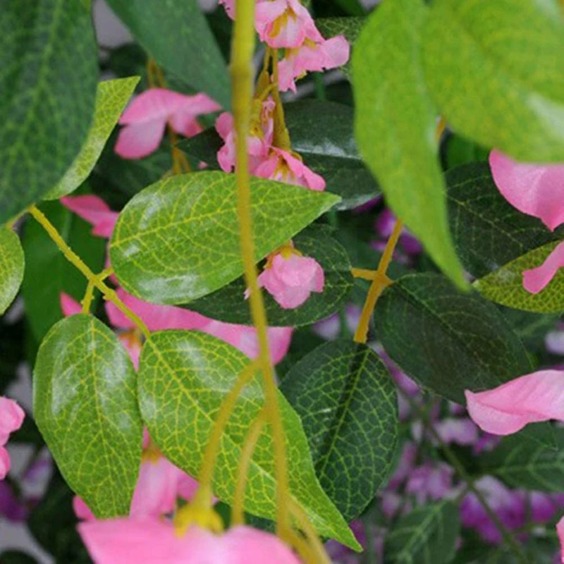 12 шт. 3 6 футов Искусственные цветы искусственная Глициния Виноградная лоза для