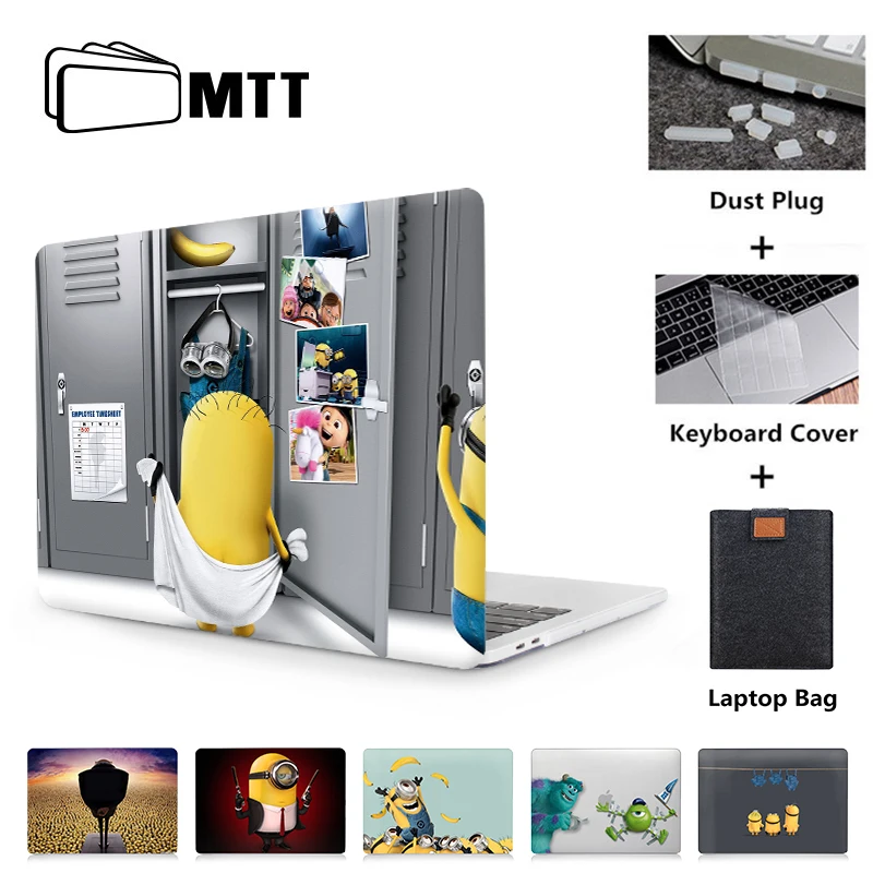 Чехол для ноутбука MTT с мультипликационным принтом для Macbook Air 11 13 Pro 13 15 Touch Bar PC, Жесткий Чехол 12 дюймов retina 13,3 15,4 дюймов, сумка для ноутбука