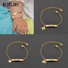 Bluelory, персонализированное название из нержавеющей стали, лазерная гравировка, искусственное слово для детей, подарок на день рождения