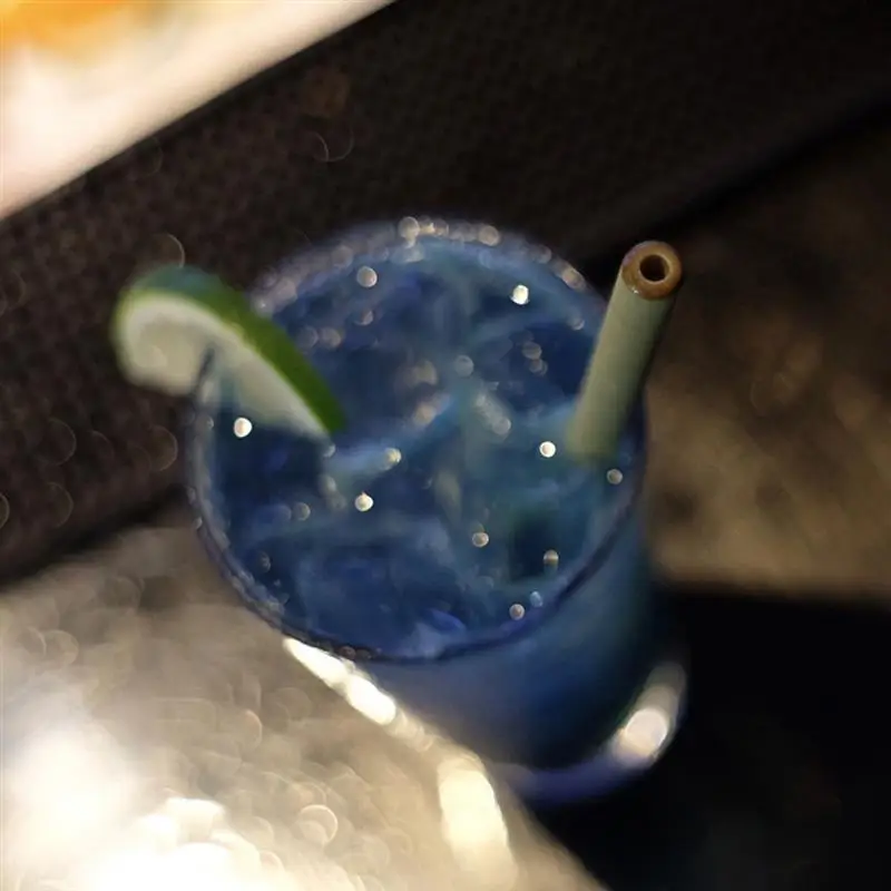 

Bamboo Straws Eco-Friendly Reusable Drinking Straw with Cleaning Brush Handmade Organic Bamboo Straws for Kitchen Party