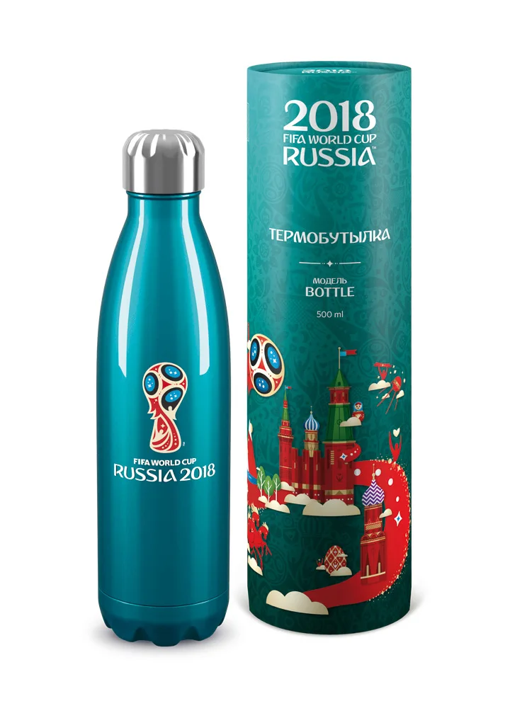 Термобутылка Термос Двойные стенки Эмблема 500 мл 2018 FIFA World Cup Russia | Дом и сад