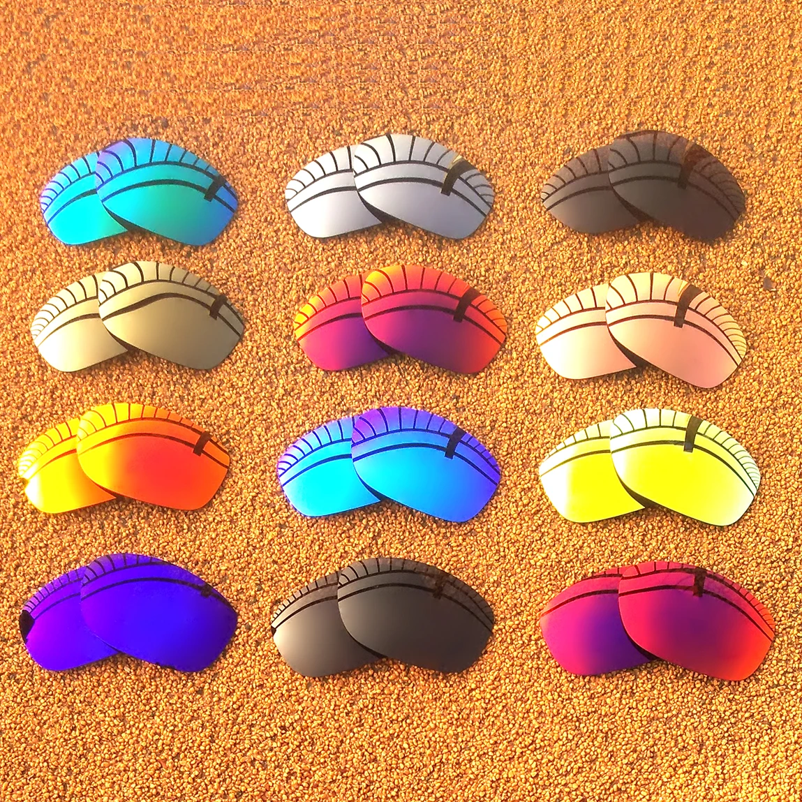 Orange Red Mirrored Polarized Replacement Lenses for Pit Bull Sunglasses Frame 100% UVA &amp UVB | Аксессуары для одежды