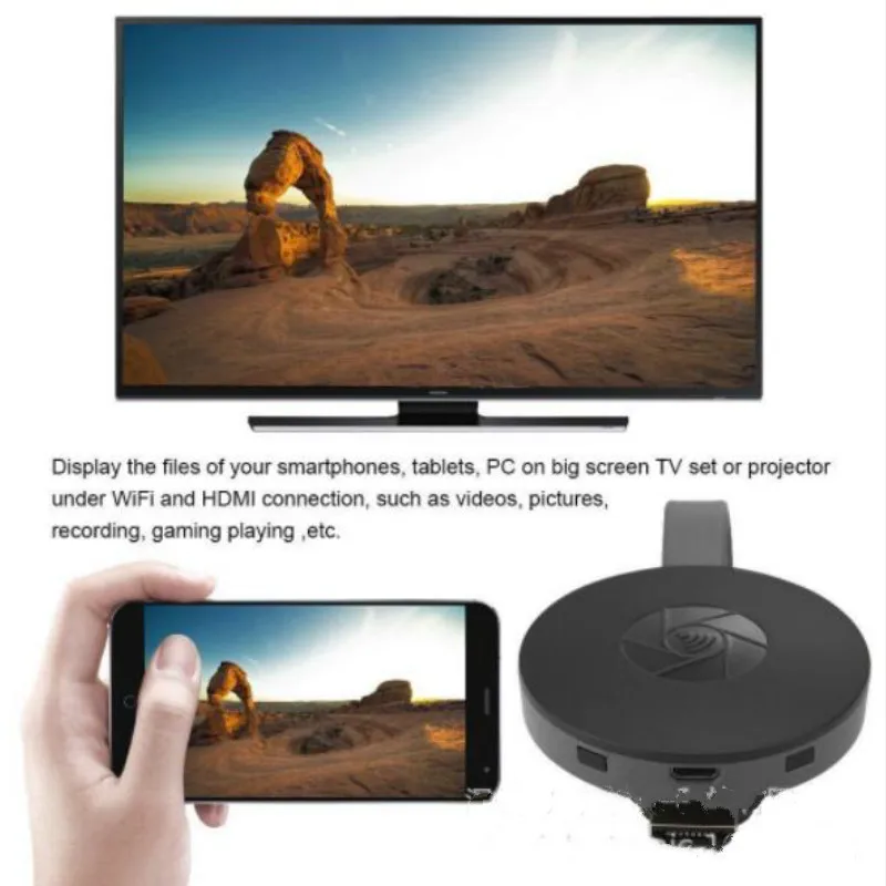 

HDMI-compatible Wireless Display Receiver2.4 /5G WiFi 4K 1080P Mobile Screen Cast Mirroring Adapter Dongle display Pusher