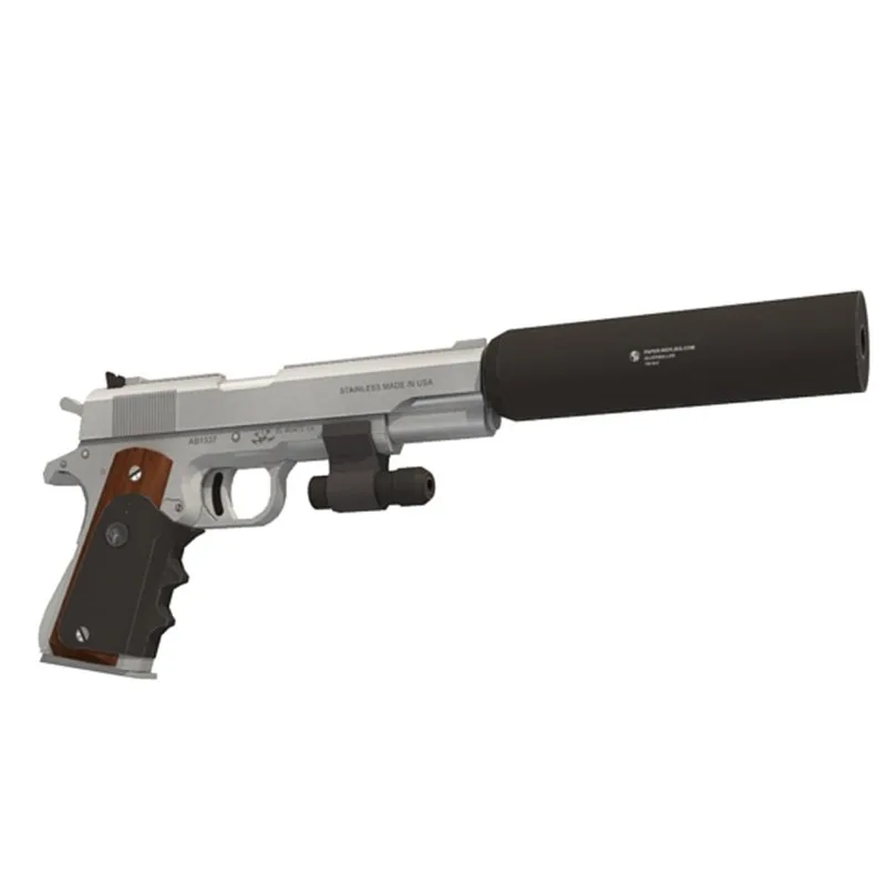 1: 1 Colt M1911 собранная 3D бумажная модель ручная сделай сам пистолета военная