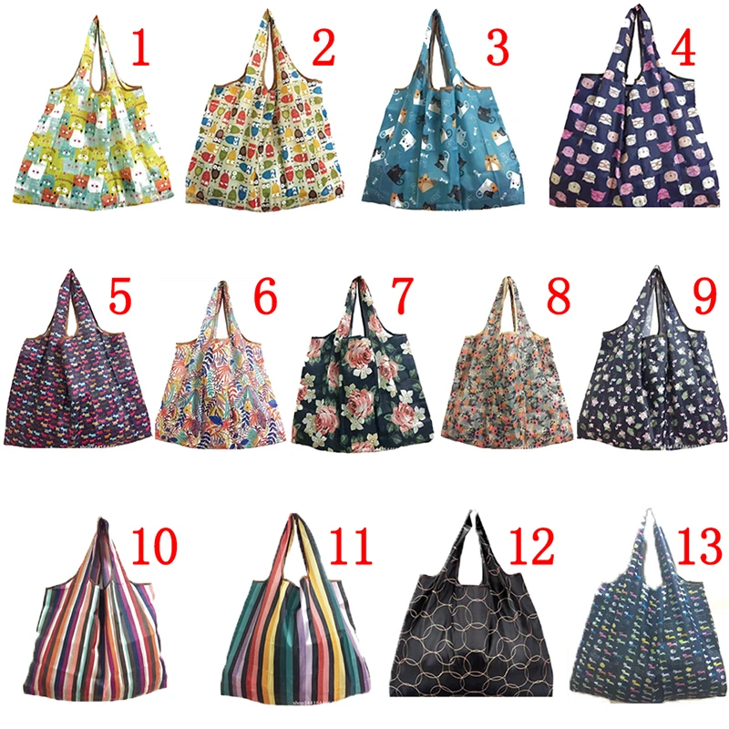 

Shopping Bag Lady Foldable Oxford Cloth Reusable Pouch Recycle Organization Bag