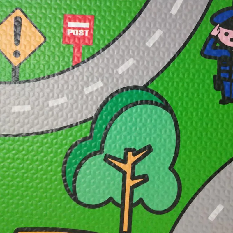 Детский игровой мат из пены городской сцены дорожный ковер детский утолщенный