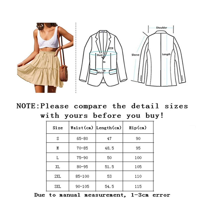 

Vangull Fashion Solid Lace Up Mini Skirt Women High Waist Casual Elegant Short Skirts Ladies Summer Elastic waist Pleated Skirt