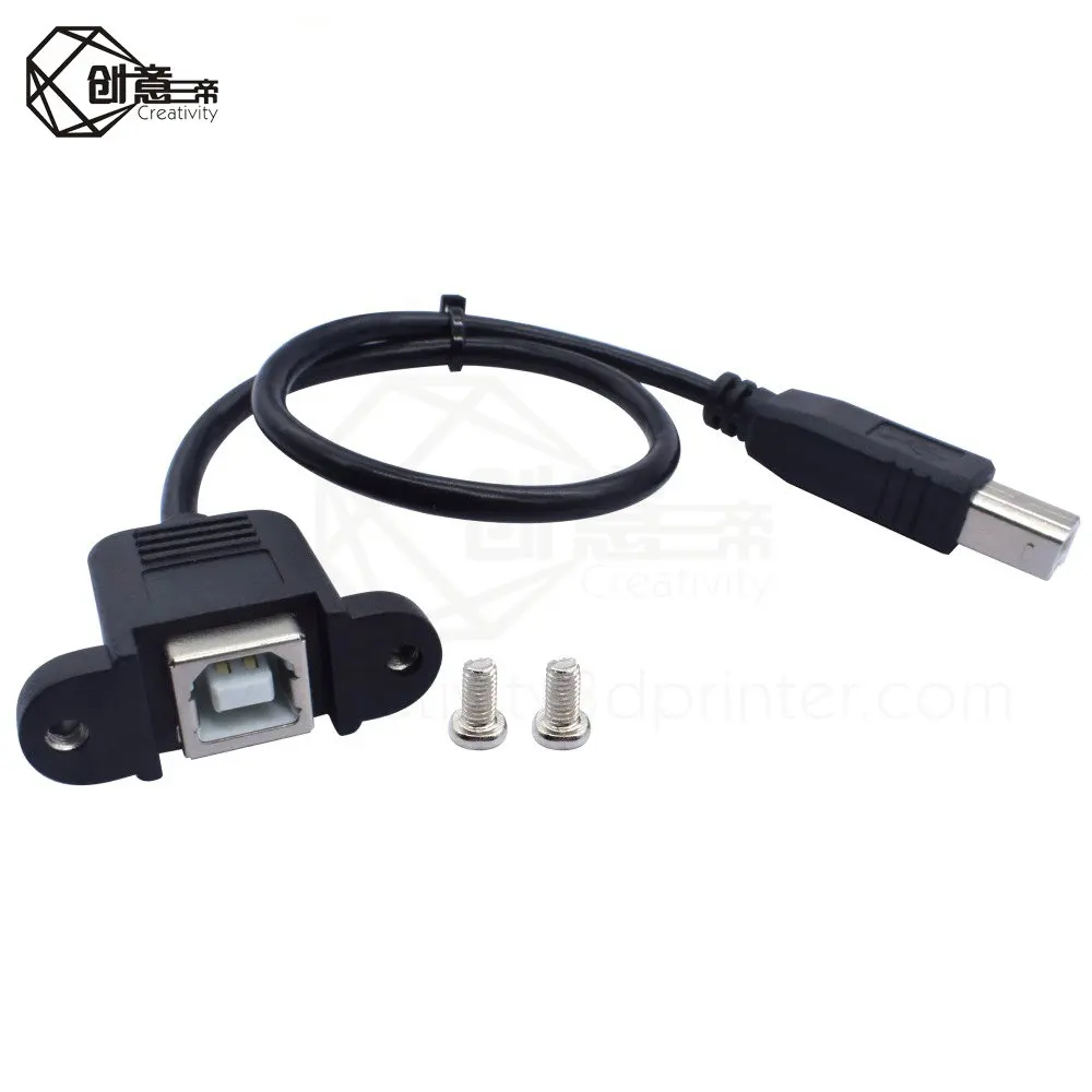 Высокая скорость 30 см M/F USB 2 0 Тип B папа к женскому правый угол удлинитель Кабель