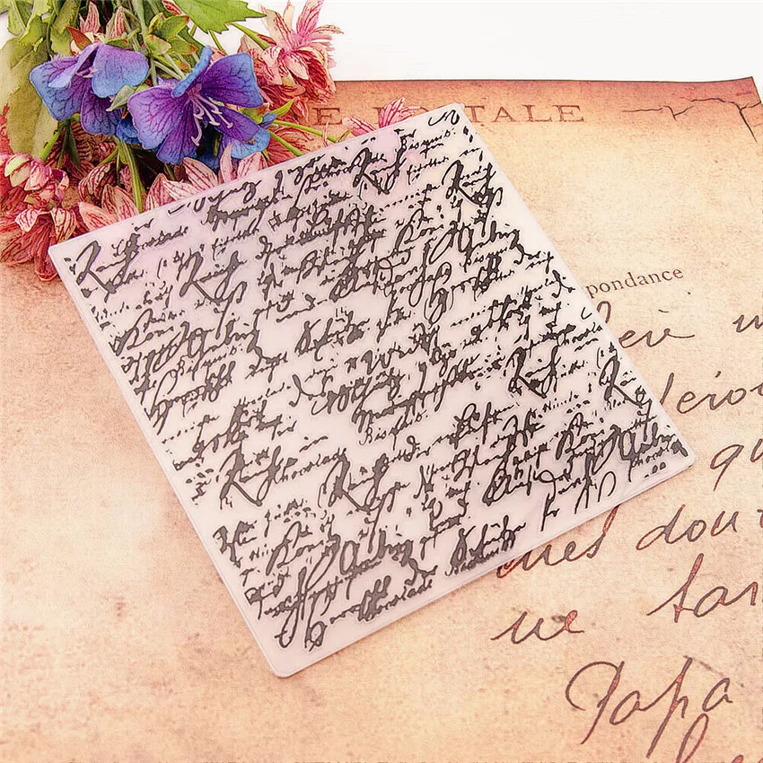 15*15cm Sweet diary 3D Embossing folders Plastic bump Scrapbooking DIY Template Fondant indentation Cake Photo Album Card Makin | Дом и сад