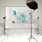 Фон для фотосъемки с изображением торта для 1-го первого дня рождения малыша реквизит для фотосъемки интерьер воздушный шар декор комнаты